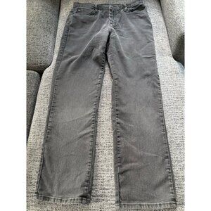 Lee Relaxed Fit Straight Leg Jeans Women's 12 M Black High Rise Cotton Blend